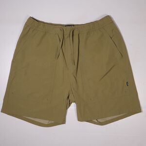 Poler Outdoor Stuff Camp Vibes Nylon Stretch Shorts Green Mens 36 x 6